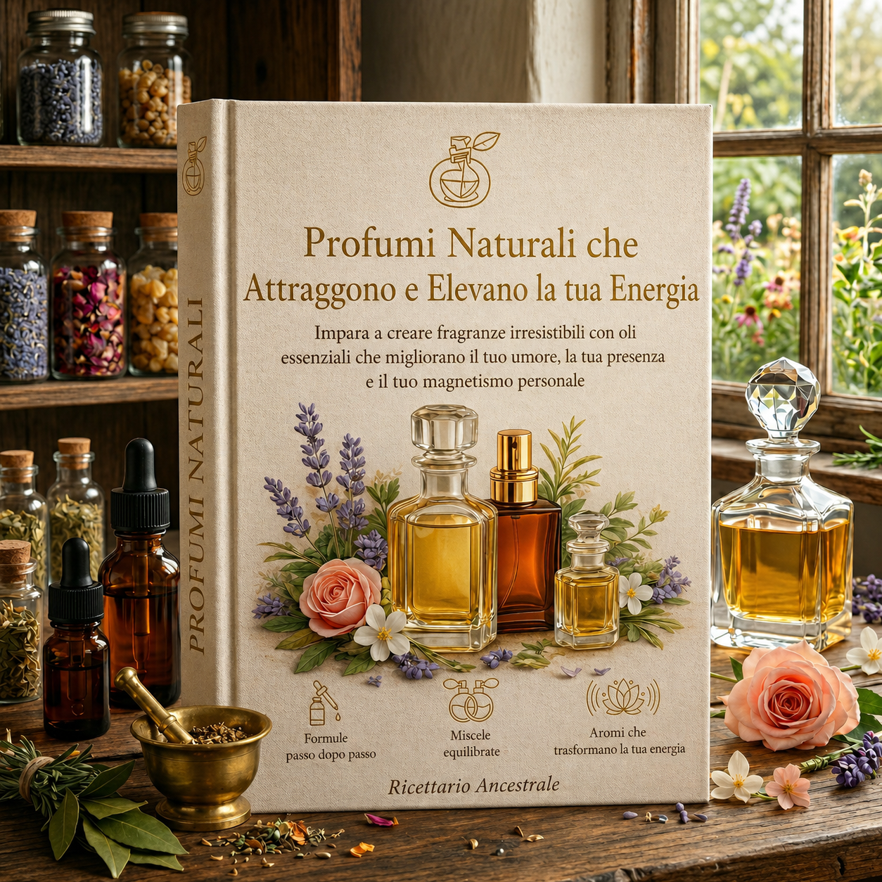 Profumi naturali che attraggono ed elevano la tua energia - Impara a creare fragranze irresistibili con oli essenziali che migliorano il tuo umore, la tua presenza e il tuo magnetismo personale